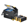 BougeRV CRX2 portable fridge with two batteries