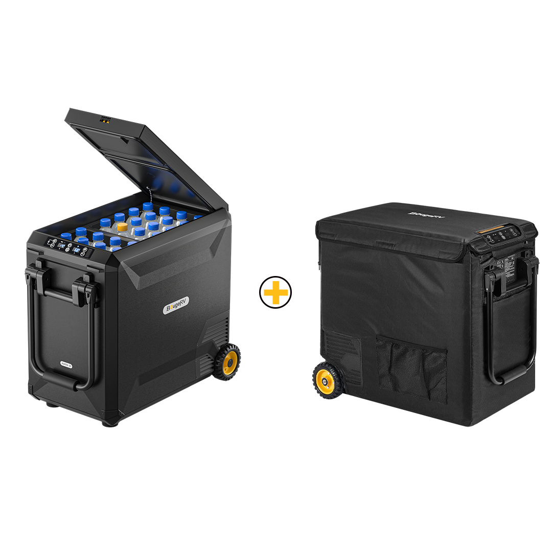 BougeRV ASPEN 50 PRO 53QT Dual Zone 12V Portable Refrigerator