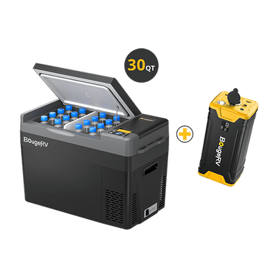 BougeRV CRPRO30 30 Quart 12V Portable Car Fridge Freezer
