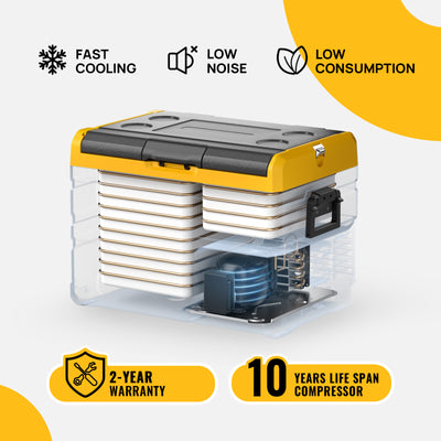 12 Volt 37QT Dual Zone Portable Freezer Fridge(APP Control)