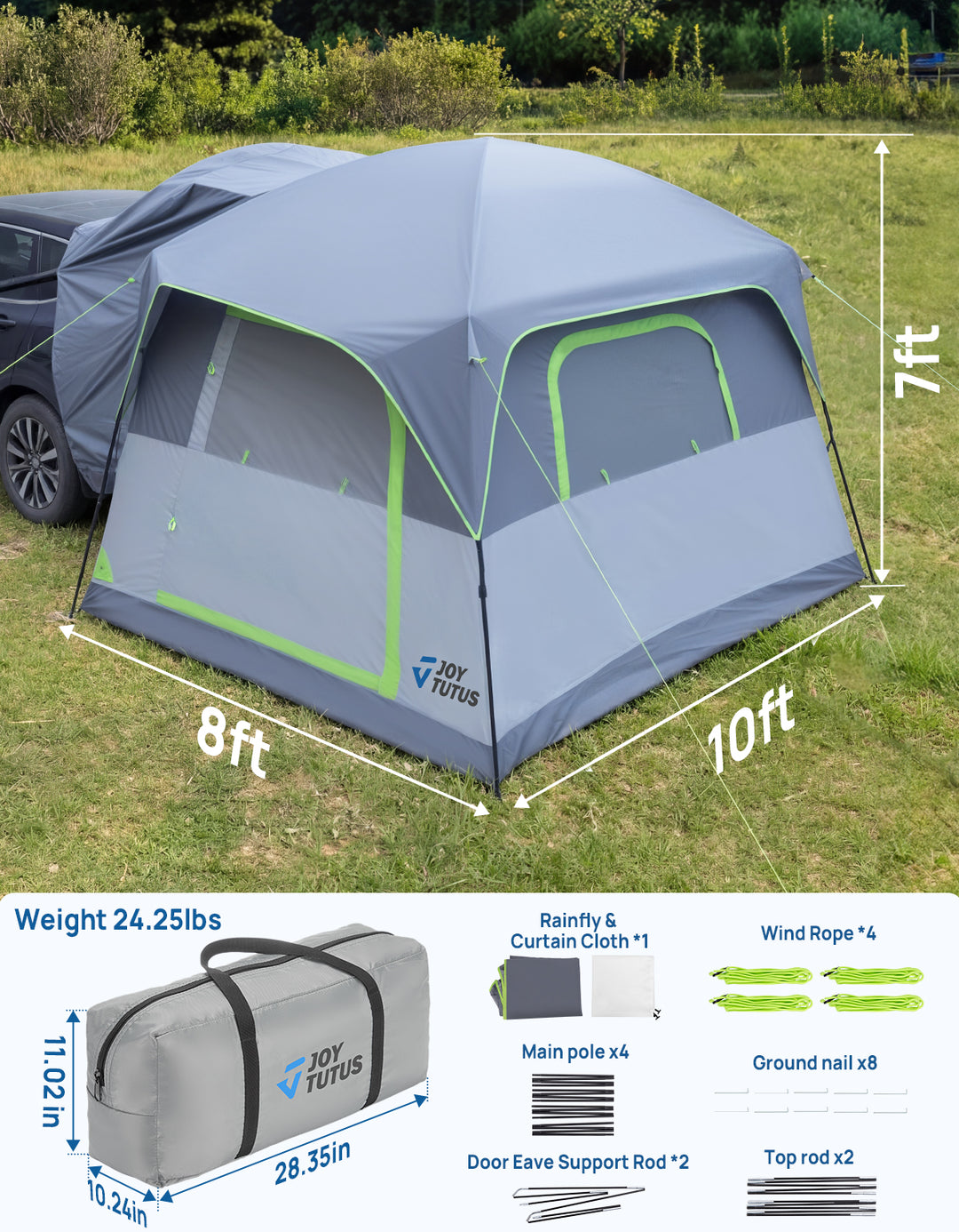 Tienda de campaña de techo JOYTUTUS Overland de aluminio de carcasa rígida