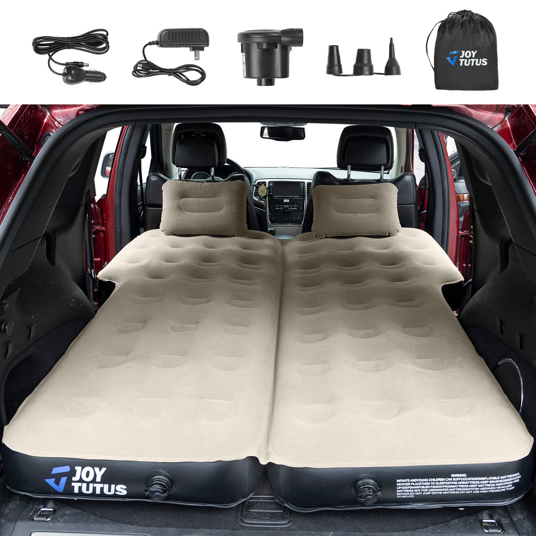 Colchón de aire para SUV con bomba incorporada, 2 almohadas, cama de camping antifugas