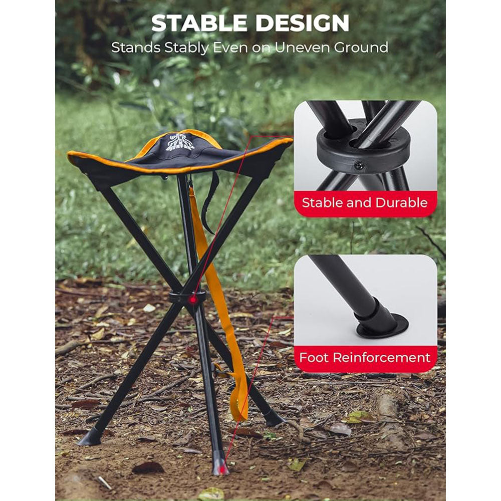 DEERFAMY Portable 3-Leg Tripod Camping Stool