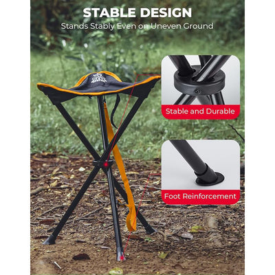 DEERFAMY Portable 3-Leg Tripod Camping Stool