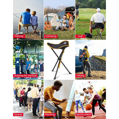 DEERFAMY Portable 3-Leg Tripod Camping Stool
