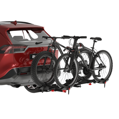 BougeRV Lockable Hitch Mount Bike Rack Platform 2-Bike Carrier