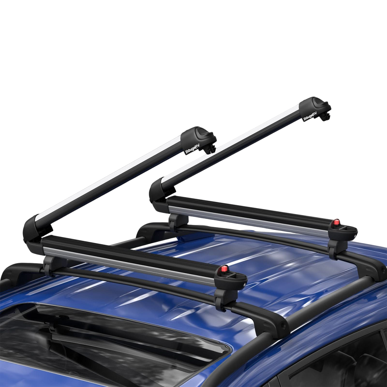 BougeRV Car Roof Ski Racks with Anti-Theft Lock