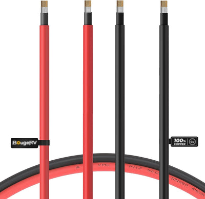 Solar Extension Cable with Extra Free Connectors(xx FT Red+xx FT Black)