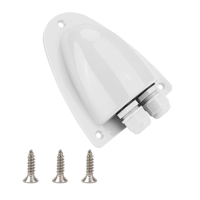 White Solar Weatherproof Double Cable Entry Gland
