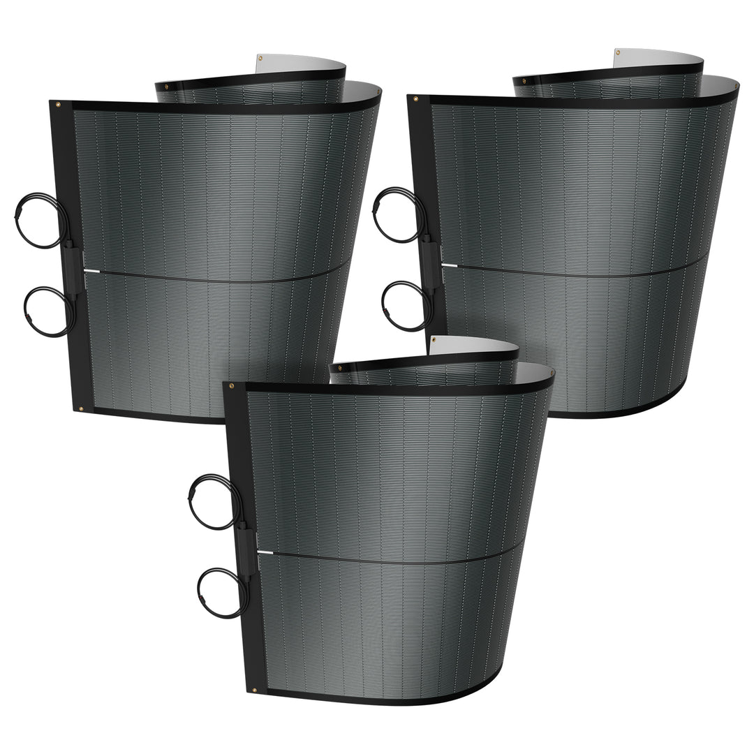 BougeRV Yuma 200W CIGS Thin-film Flexible Solar Panel with Pre-Punched Holes