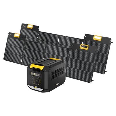 BougeRV ROVER2000 Semi-solid Power Station with 200W Portable Solar Panel