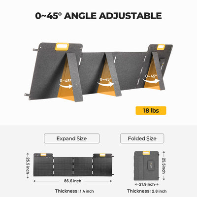200W Portable Solar Panel&Power Station with Air Conditioner Kits