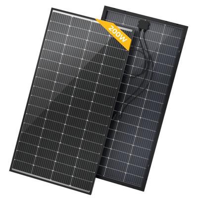 BougeRV 200W 12V 10BB Mono Bifacial Solar Panel