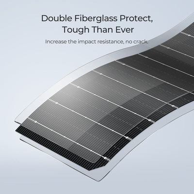 BougeRV Arch 800 Watt(4x200W) Fiberglass Curved Solar Panel
