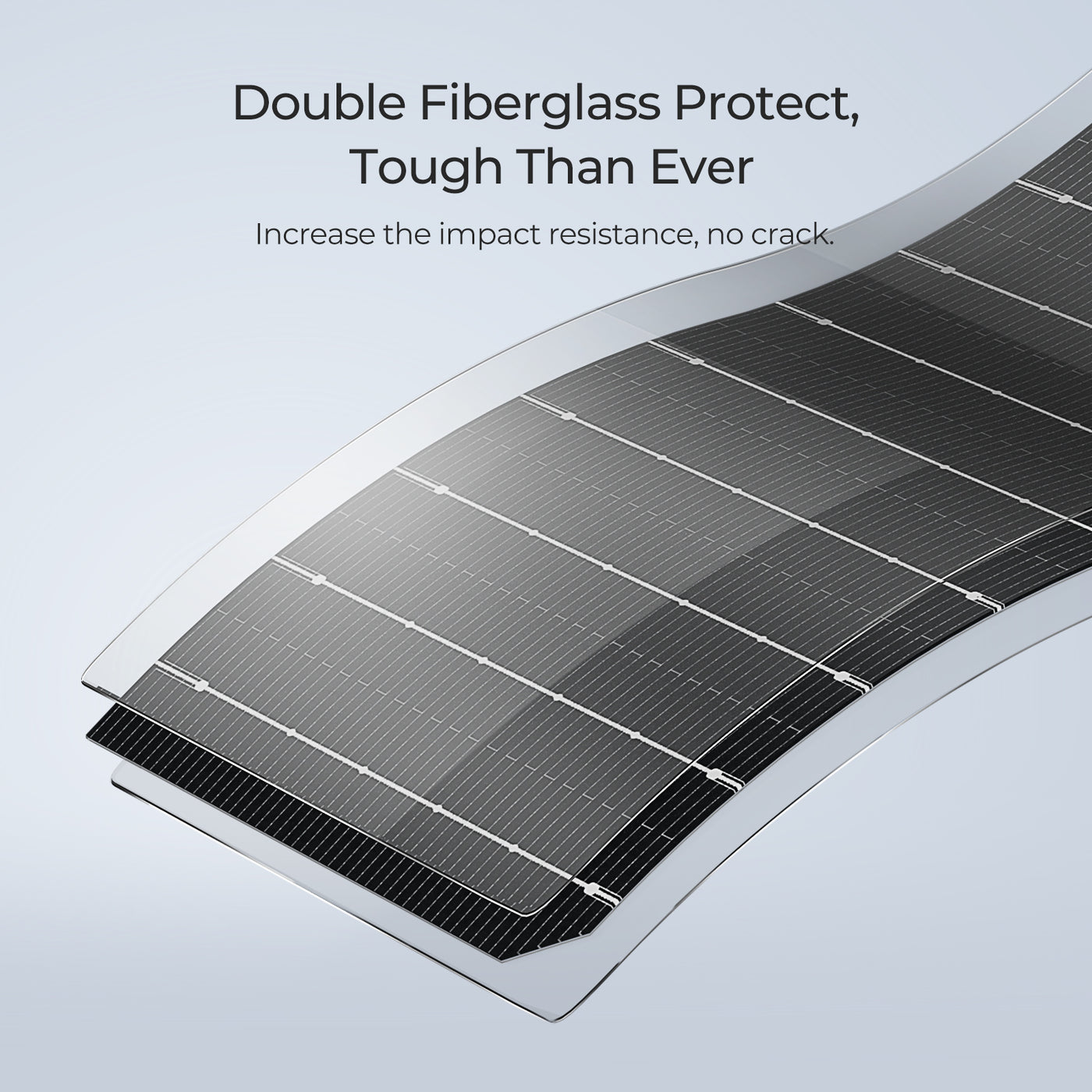 BougeRV Arch 200 Watt Fiberglass Curved Solar Panel (New Arrival)