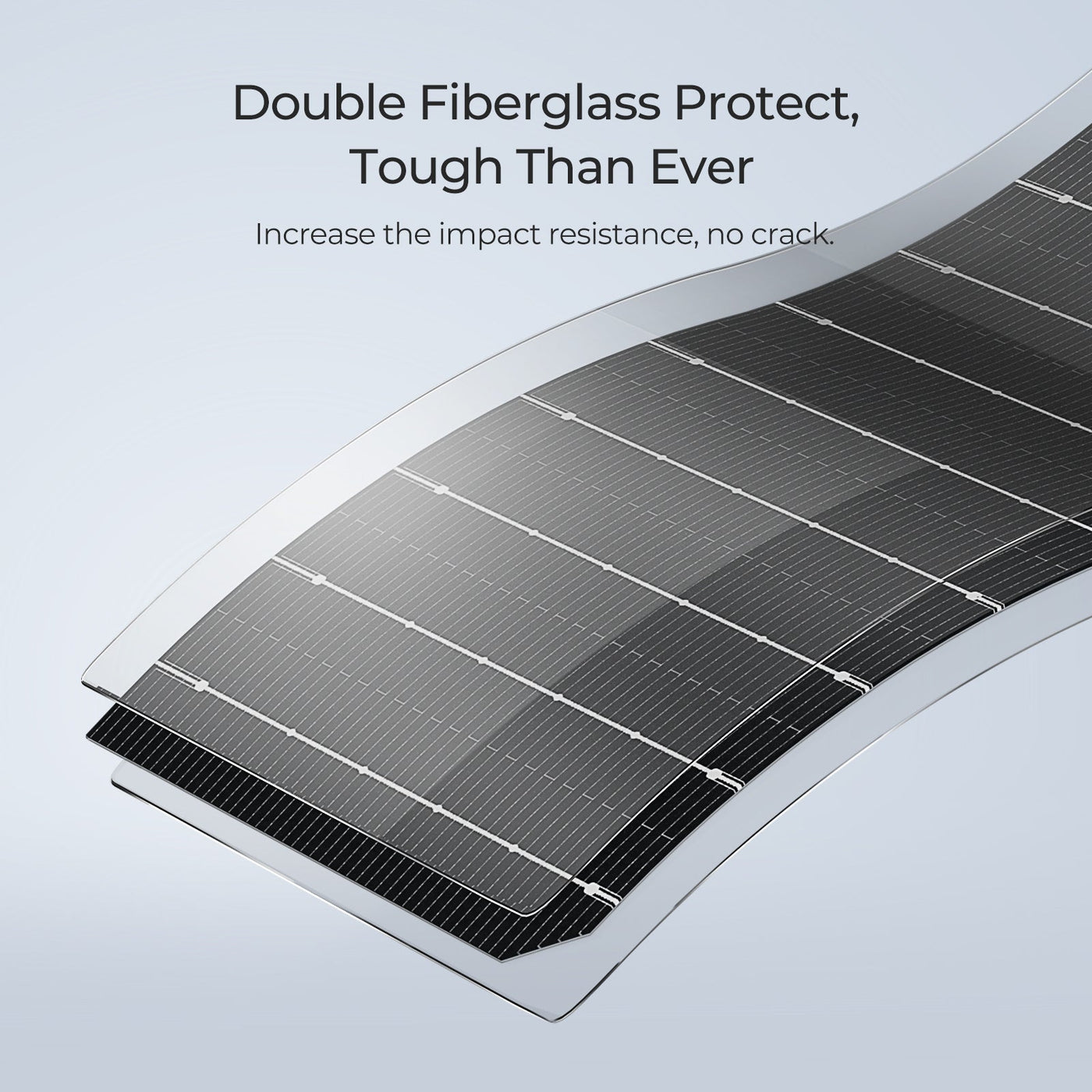 BougeRV Arch 400 Watt(2x200W) Fiberglass Curved Solar Panel