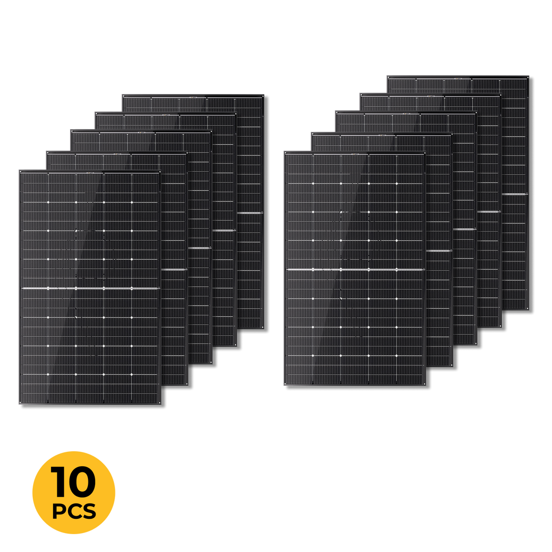 BougeRV 300 Watt N-Type Rigid Bifacial 16BB Mono Solar Panel