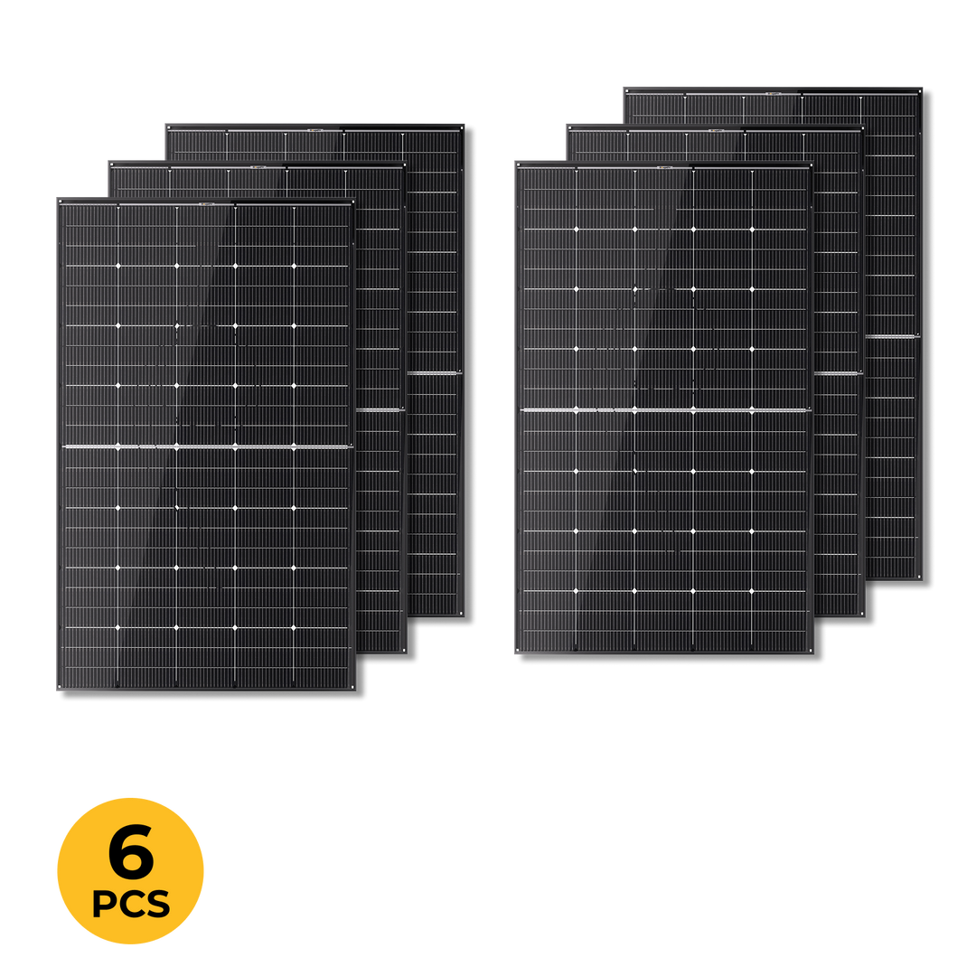 BougeRV 300 Watt N-Type Rigid Bifacial 16BB Mono Solar Panel