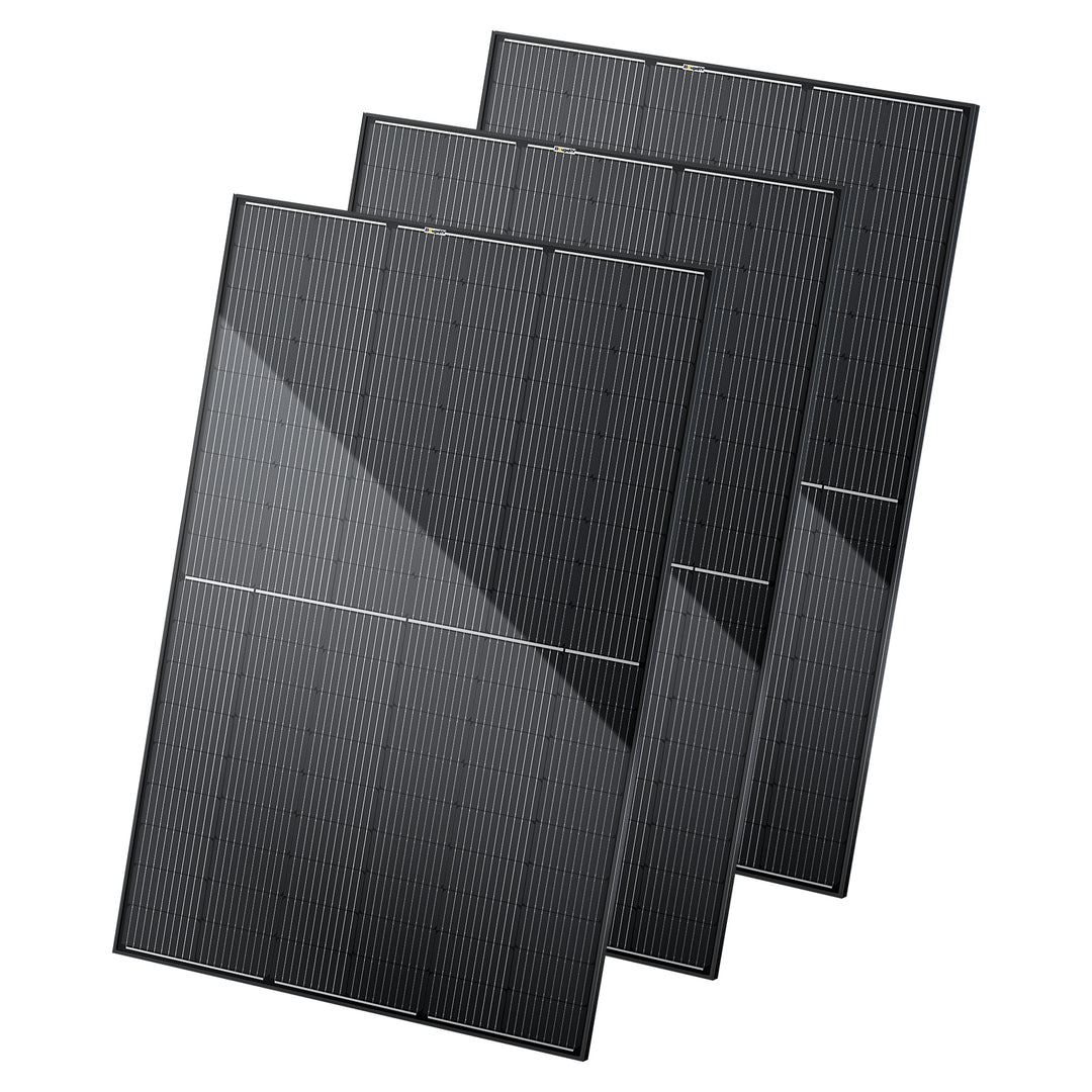 BougeRV 400 Watt 12V/24V Rigid Bifacial 10BB Mono Solar Panel
