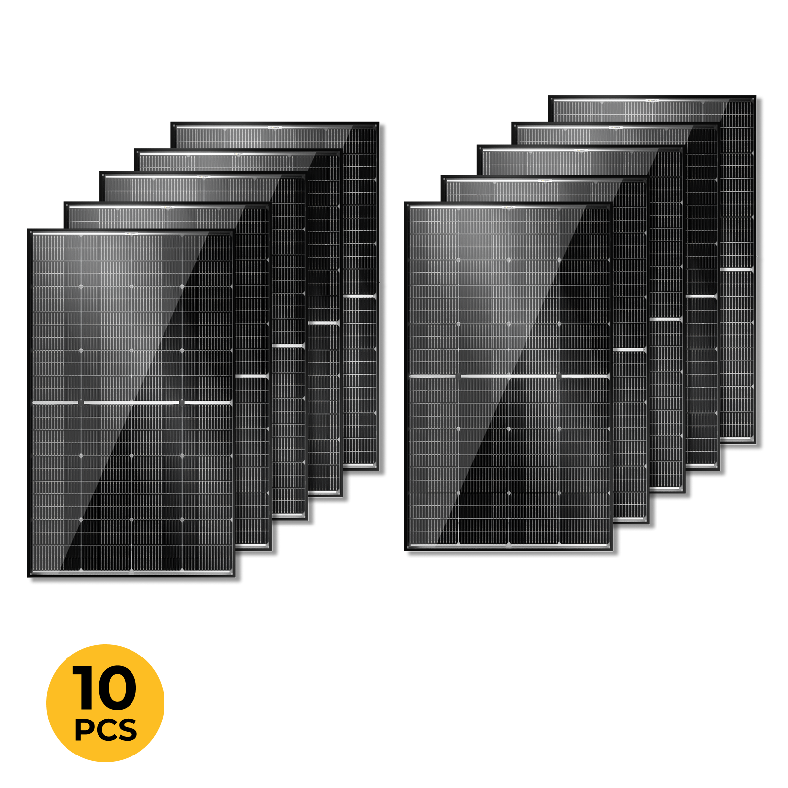 BougeRV N-Type 12V/24V 200 Watt Bifacial 16BB Solar Panel