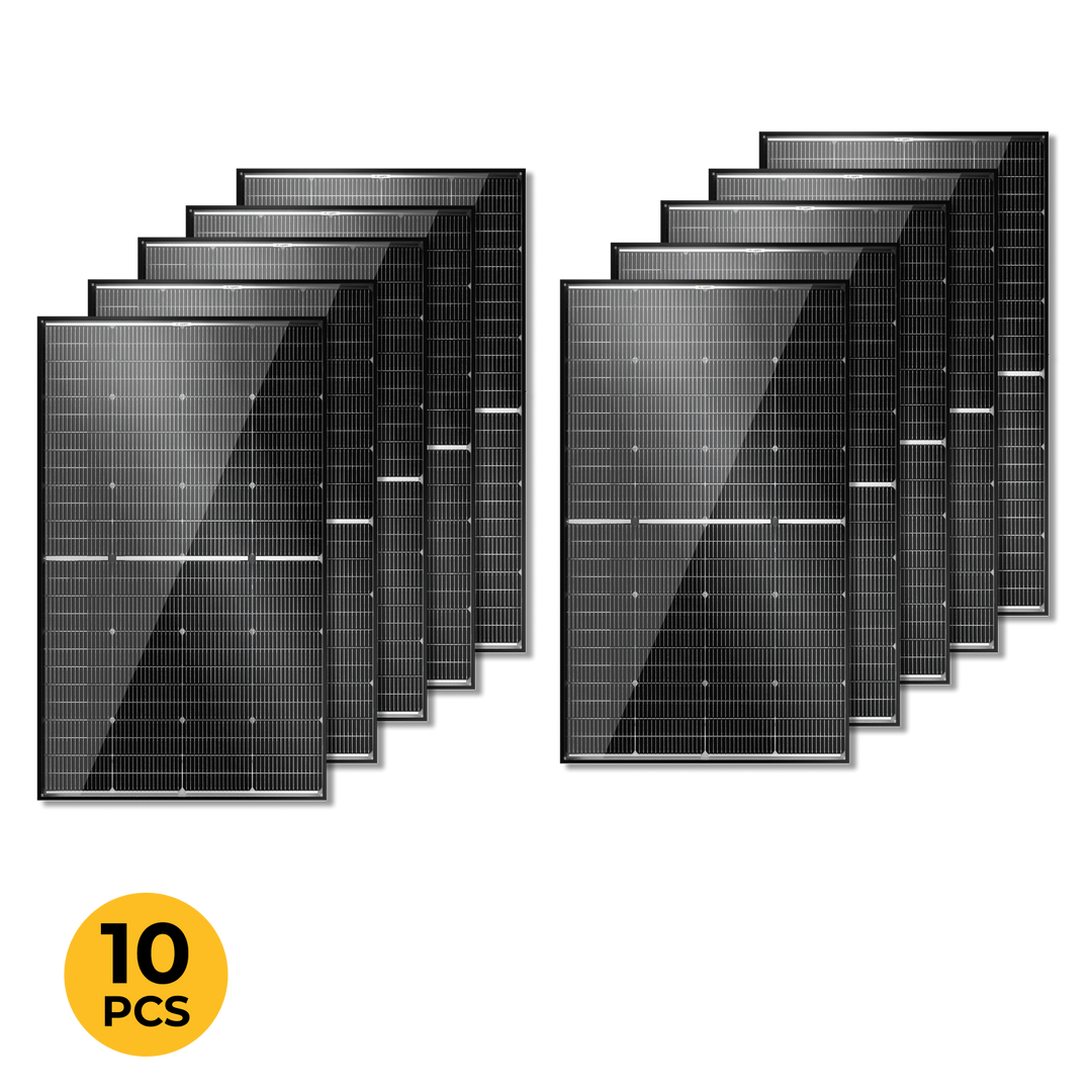 BougeRV N-Type 12V/24V 200 Watt Bifacial 16BB Solar Panel