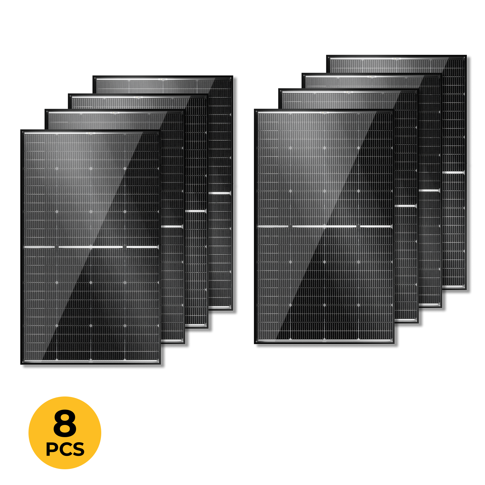 BougeRV N-Type 12V/24V 200 Watt Bifacial 16BB Solar Panel