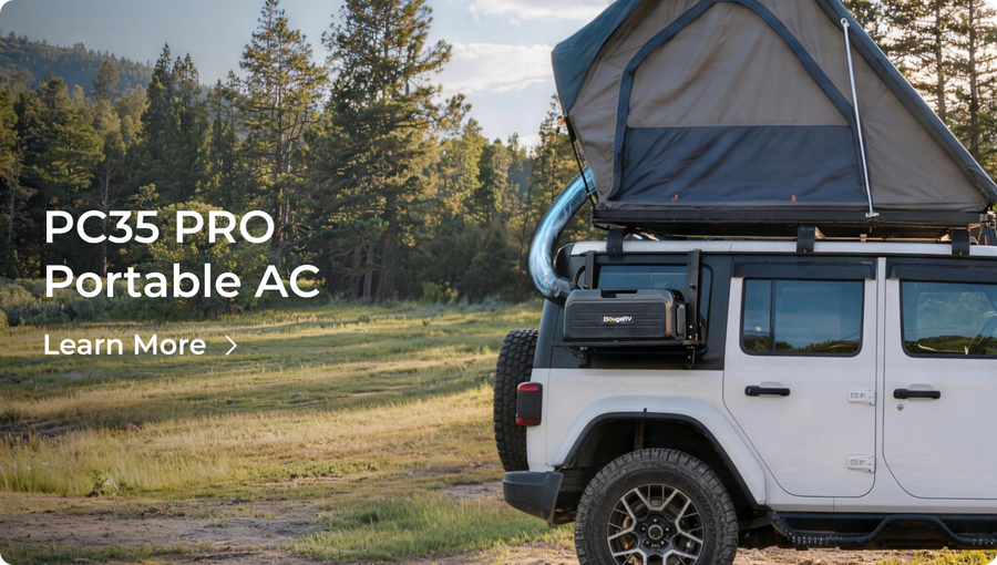 portable ac for tent BougeRV New PC35 3500BTU Portable Tent Air Conditioner