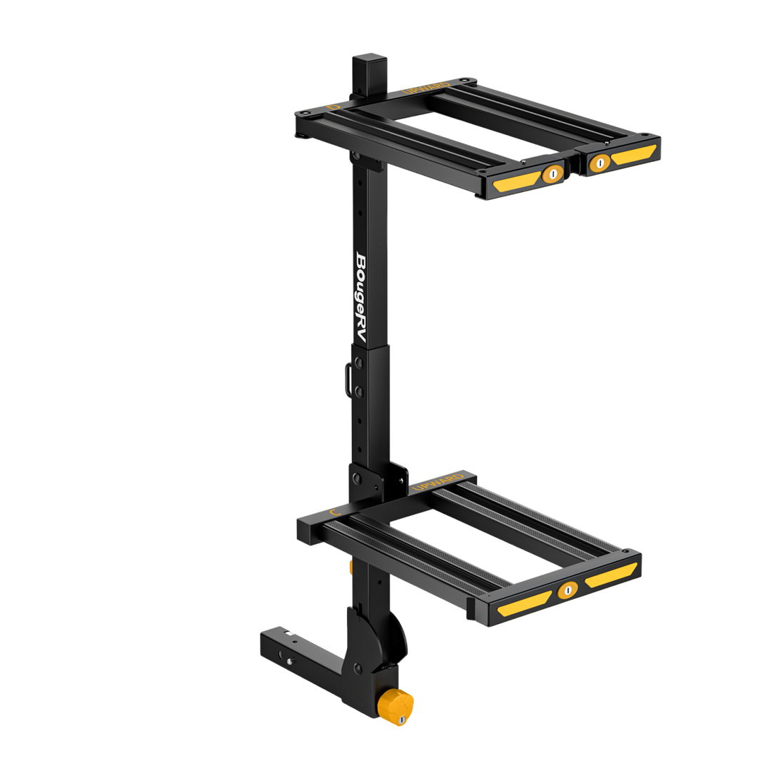 BougeRV Hitch Ski Snowboard Rack with Security Lock