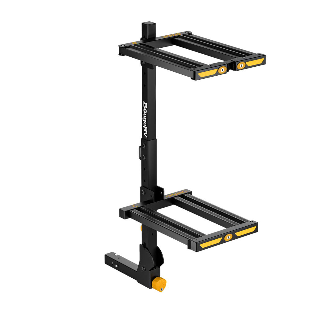 BougeRV Hitch Ski Snowboard Rack with Security Lock
