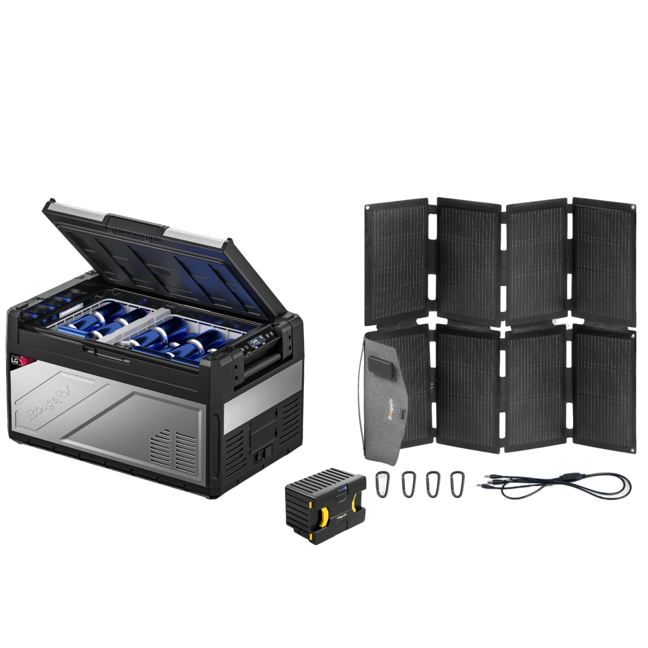 BougeRV Rocky 41QT Dual Zone 12V Portable Fridge