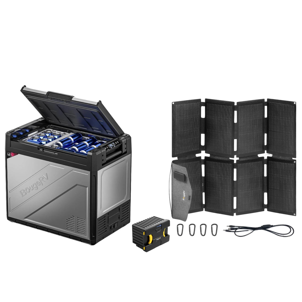 BougeRV Rocky 81QT Dual Zone 12V Portable Fridge