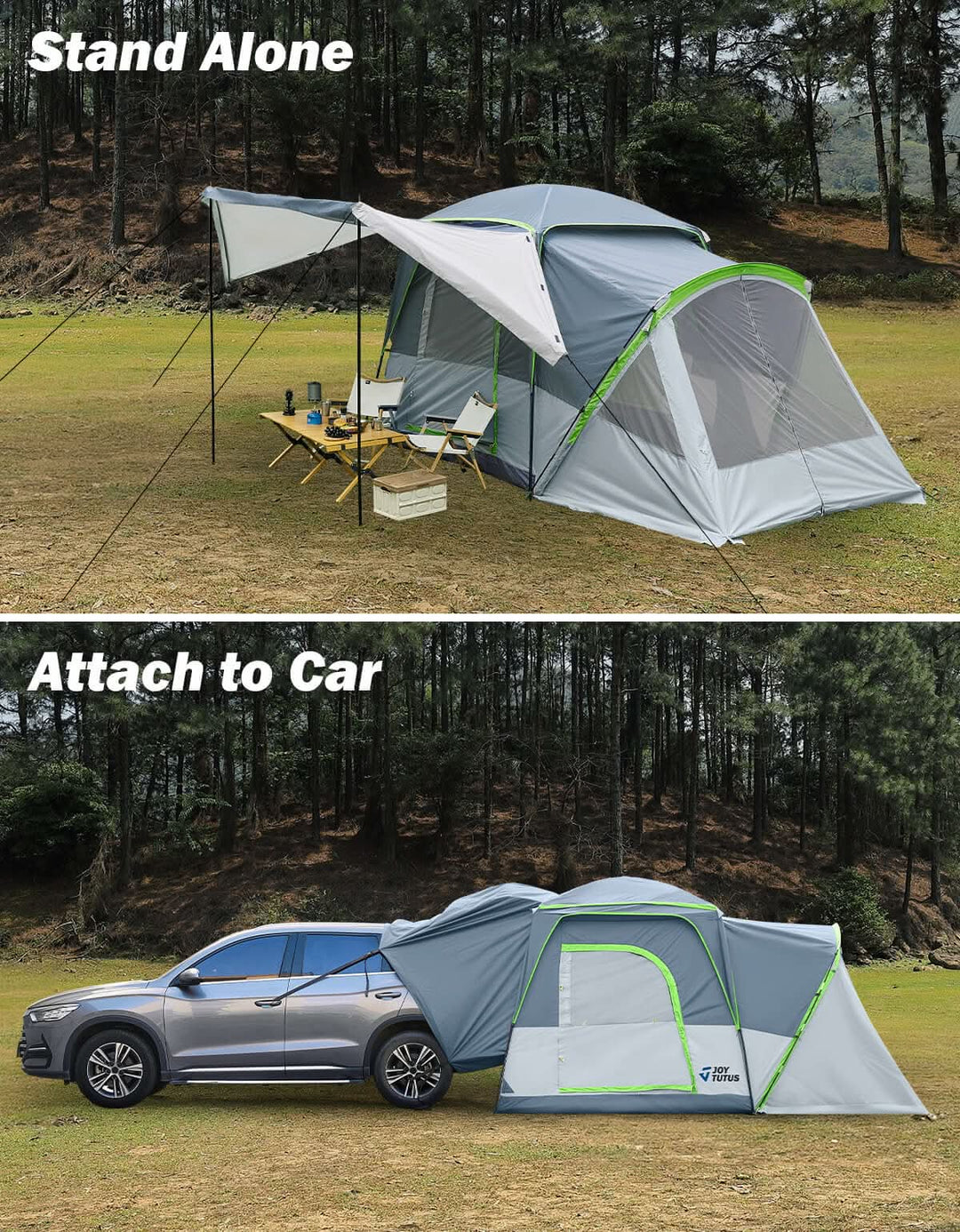 Tienda de campaña para caja de camioneta con doble capa impermeable y cubierta antilluvia, se adapta a cajas de 1.5–2.5 m, 2 personas