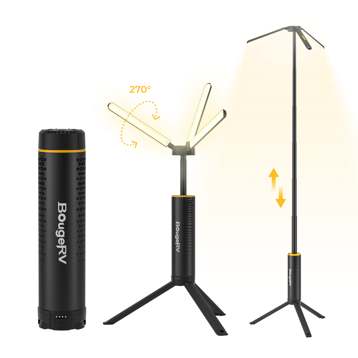 BougeRV T1 Portable Telescopic Camping Light