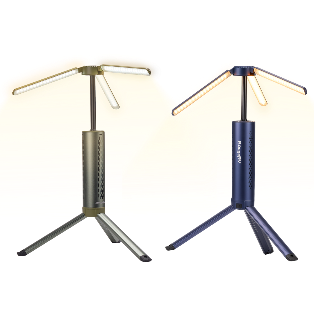 BougeRV T1 Portable Telescopic Camping Light Multicolor(2-Pack)