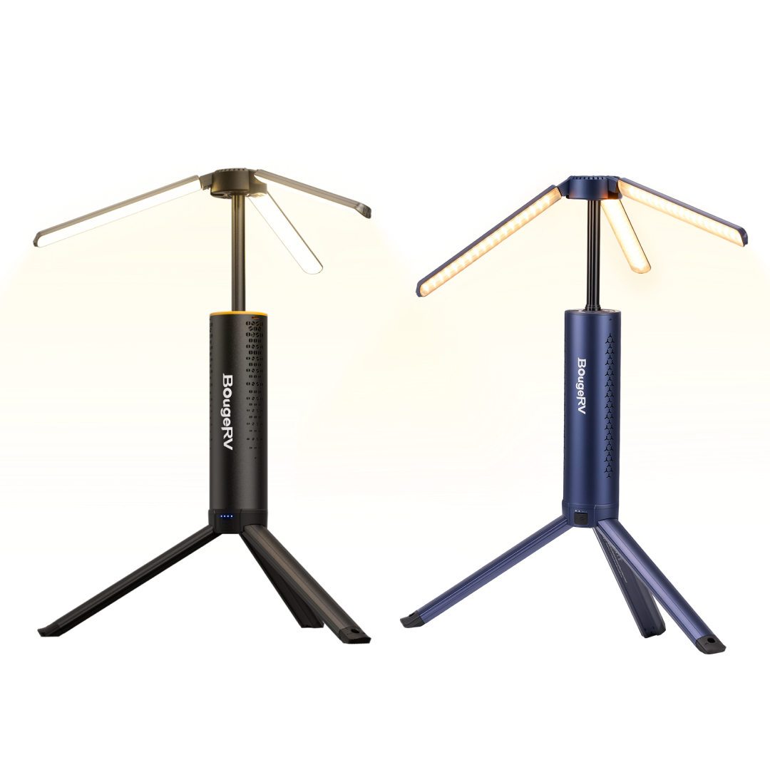 BougeRV T1 Portable Telescopic Camping Light Multicolor(2-Pack)