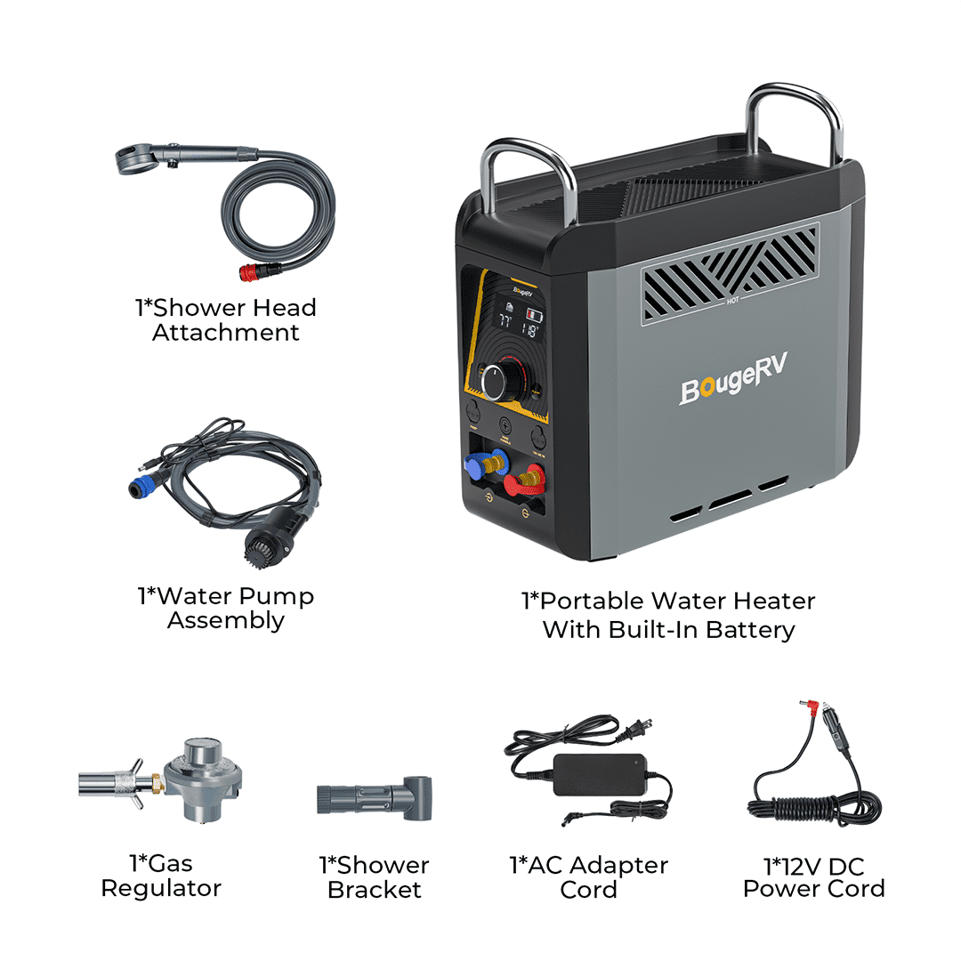 BougeRV propane camper heater is easy to carry