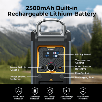 Camper Propane Water Heater built-in battery
