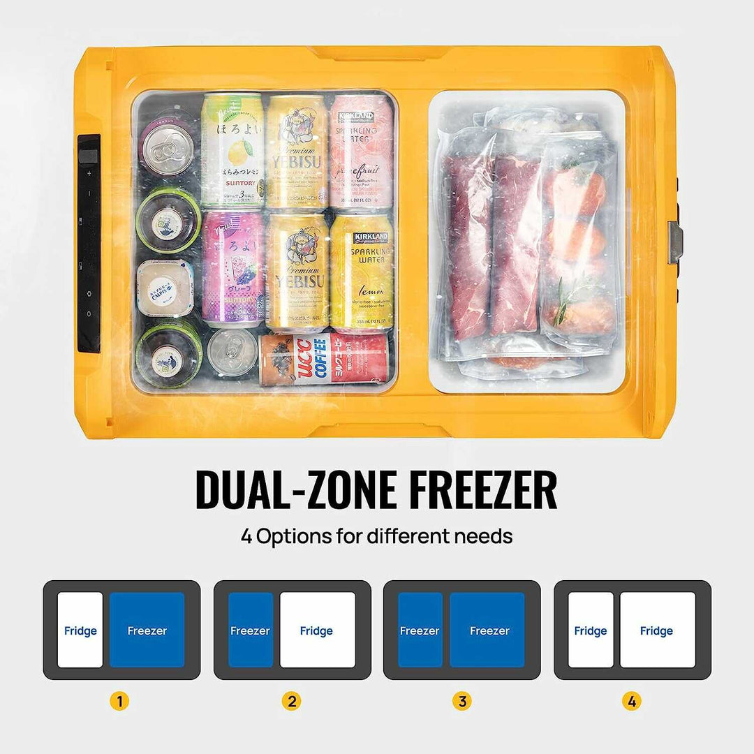 12V 37/48/59 QT Dual Zone Portable Fridge(Refurbished)