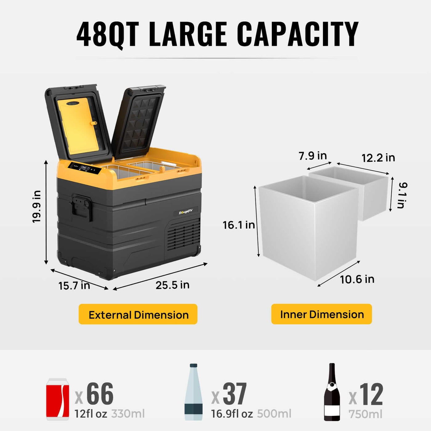 Efficient Dual Zone Car Fridge Freezer – BougeRV