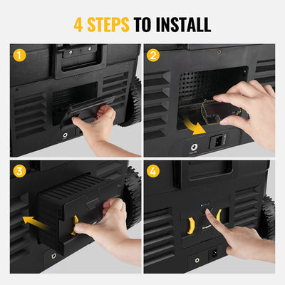 installation steps of Detachable Battery