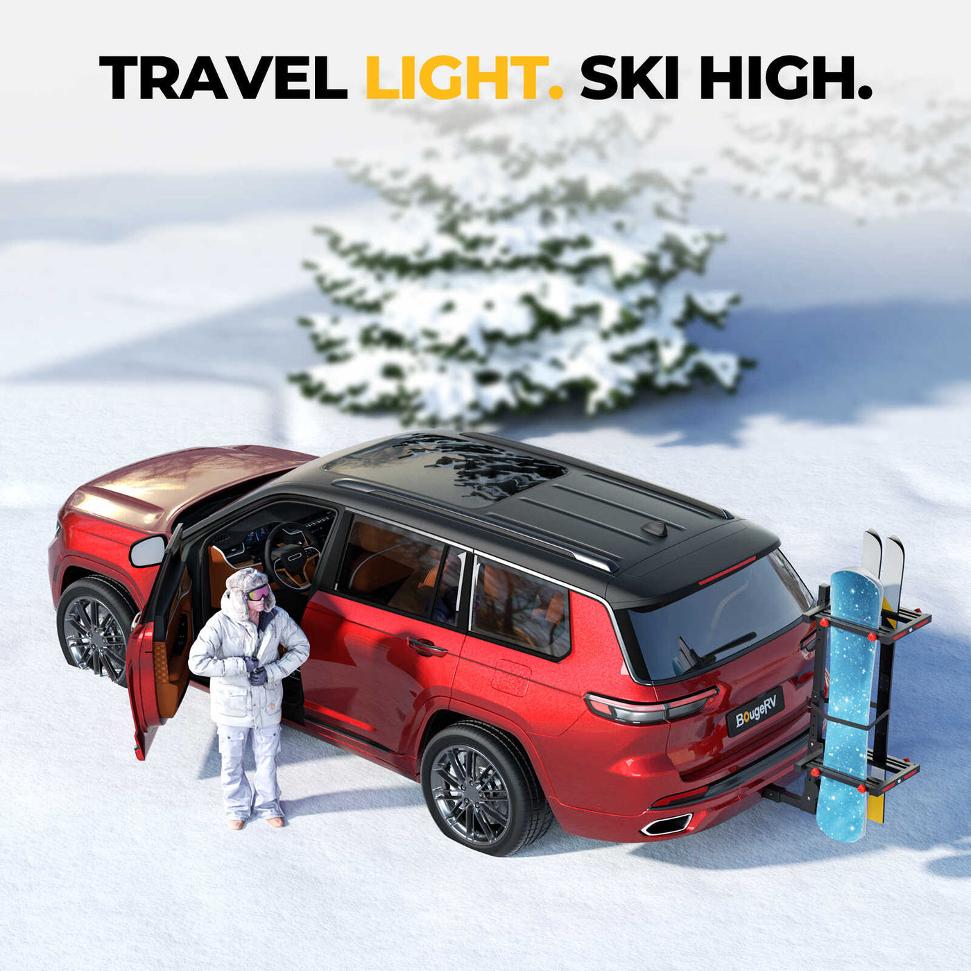 Trailer hitch ski 2025 rack
