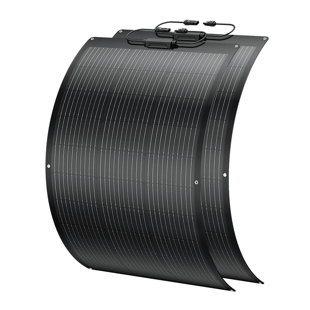 BougeRV Arch 200 Watt (2x100W) Fiberglass Curved Solar Panel