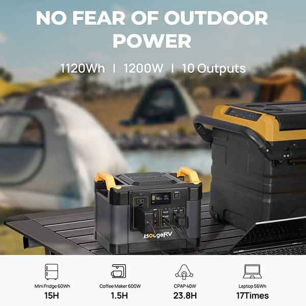 BougeRV LiFePO4 Solar Generator with Panels