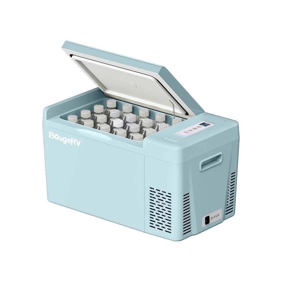 BougeRV 12V 23 Quart Colorful Mint Green Portable Fridge Bougerv 12v 23 quart colorful mint green portable fridge
