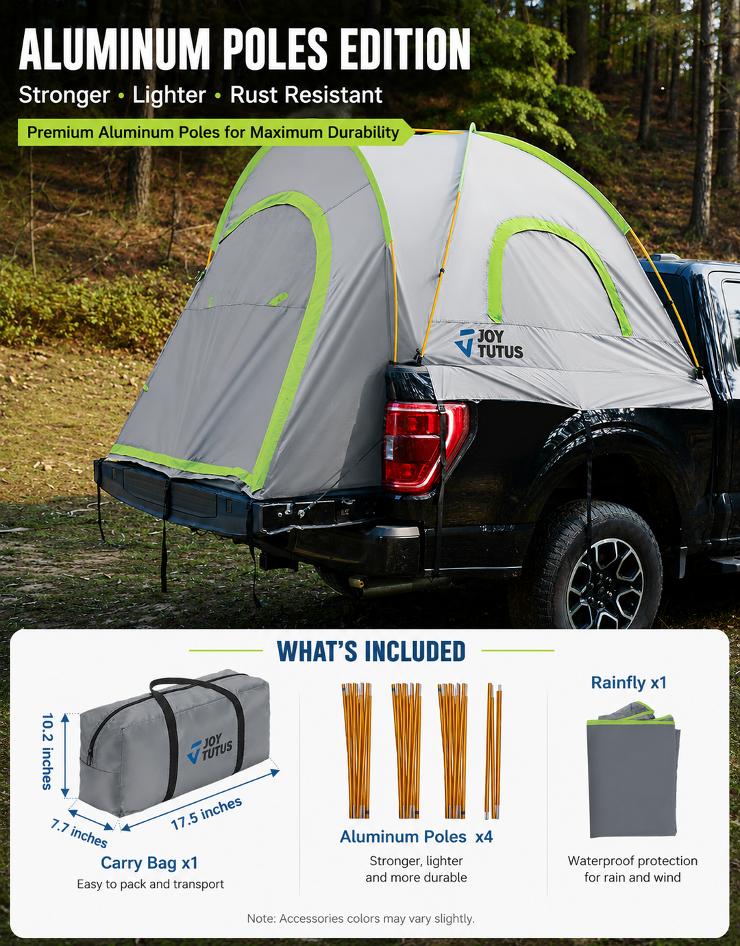 Pickup Truck Tent 2.0 PU2000mm Waterproof, Double-Layer
