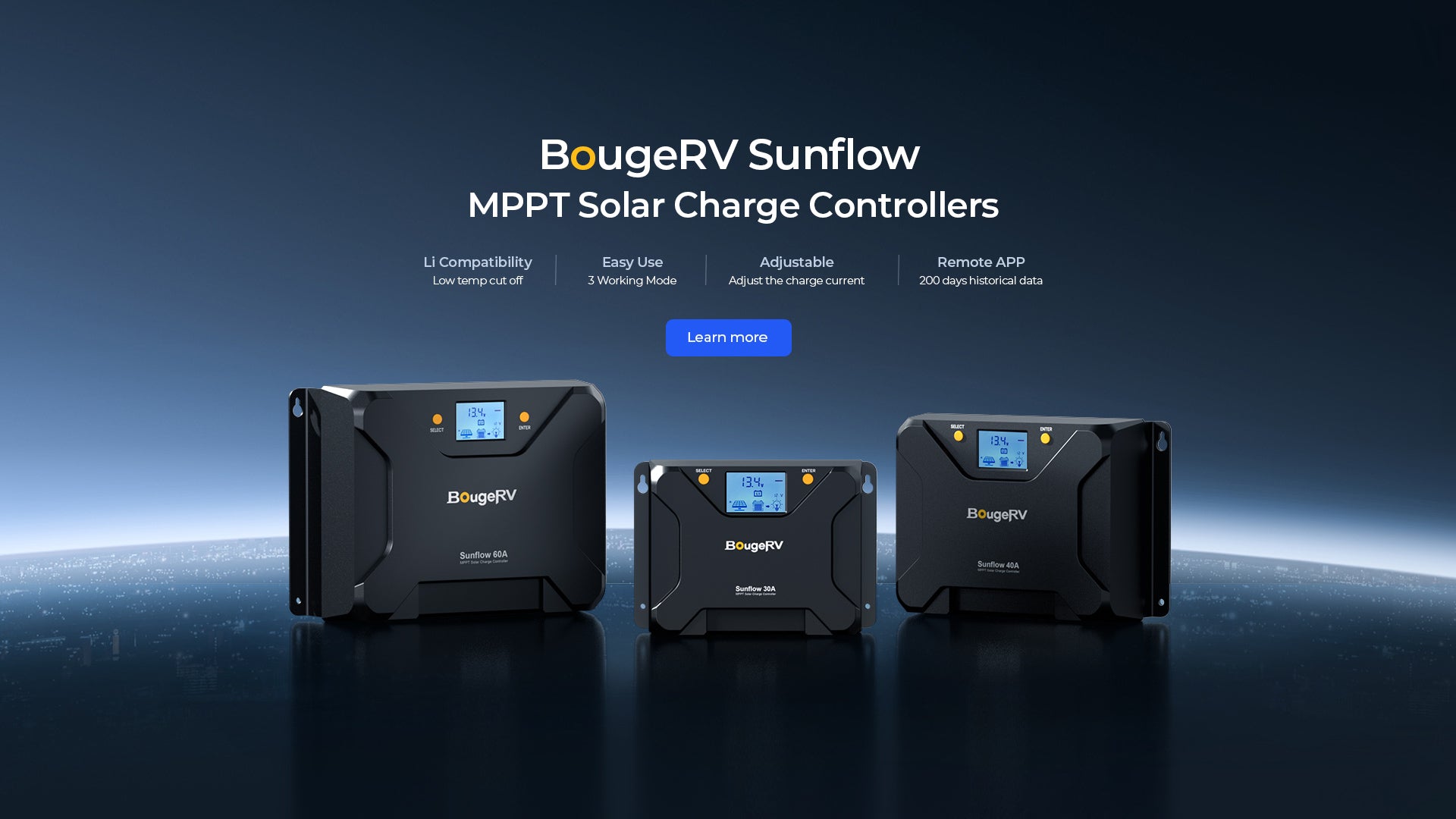 bougerv sunflow mppt solar charge controllers