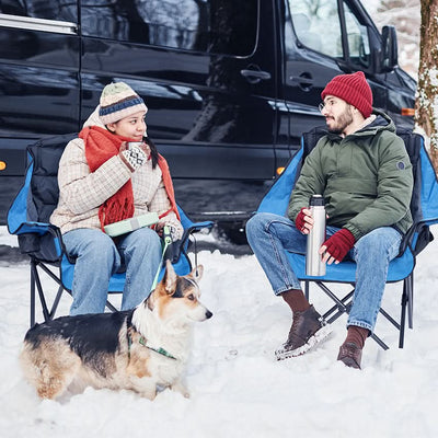 DEERFAMY Heated Camping Chair with 12V Battery Pack