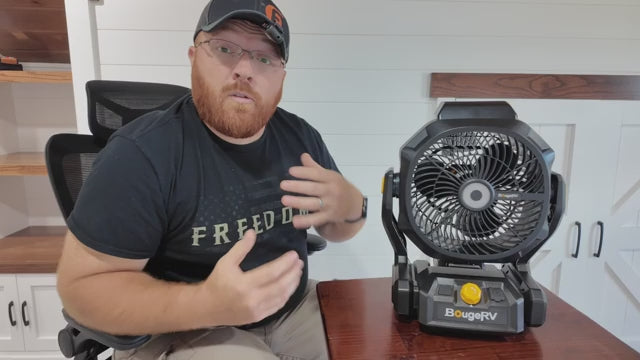 BougeRV F02 Portable Cordless Outdoor Fan with 144Wh Battery