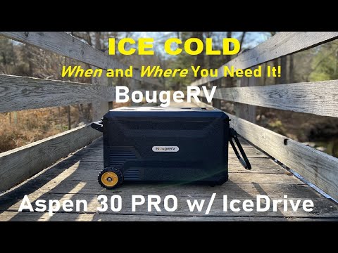 BougeRV ASPEN 30 PRO 34QT Dual Zone Wheeled 12V Portable Refrigerator