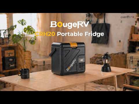 BougeRV New CRH20 21QT 12V Portable Car Fridge with 240Wh Battery